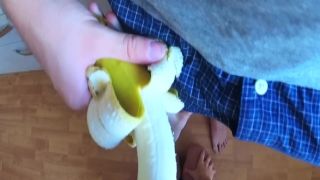 Lengthy haired and leggy brunette teen gives footjob and gets on dick