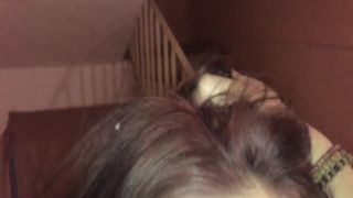 Sweet curly haired brunette Valentina offers blowjob and gets her pussy eaten