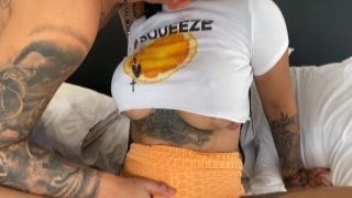 Lustful charmer with all-around butt finger fucks her wet pussy